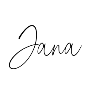 Schrift „Jana“