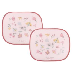 Auto Sonnenblende 2er Set rosa - Flowers & Butterflies