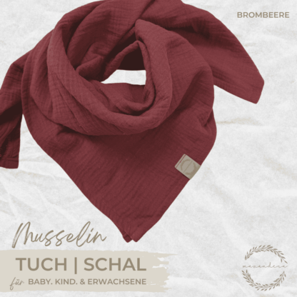 Musselin Tuch | Schal - BROMBEERE