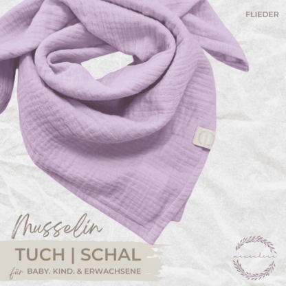 Musselin Tuch | Schal - FLIEDER