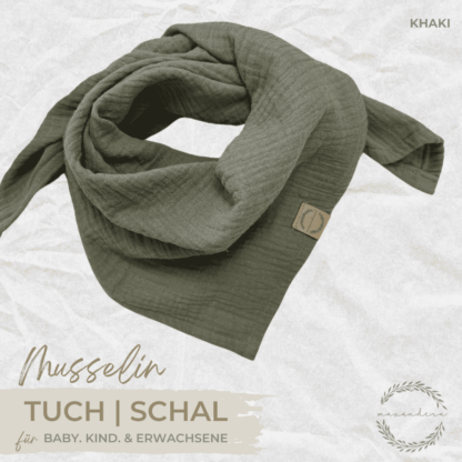 Musselin Tuch | Schal - KHAKI