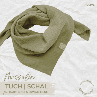 Musselin Tuch | Schal - OLIVE