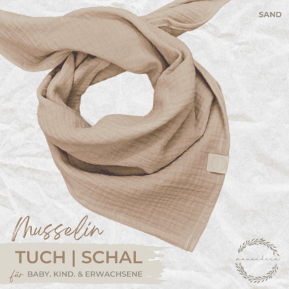 Musselin Tuch | Schal - SAND