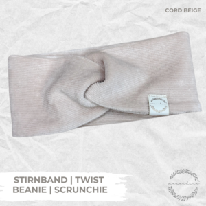 Twist | Stirnband | Beanie | Scrunchie - CORD.BEIGE