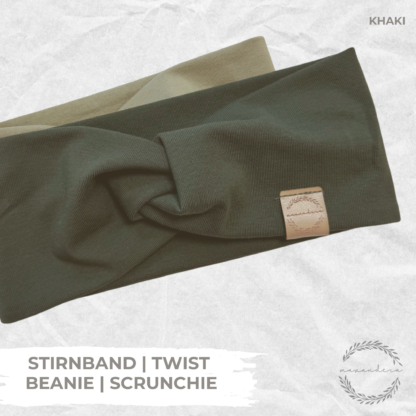 Twist | Stirnband | Beanie | Scrunchie - KHAKI