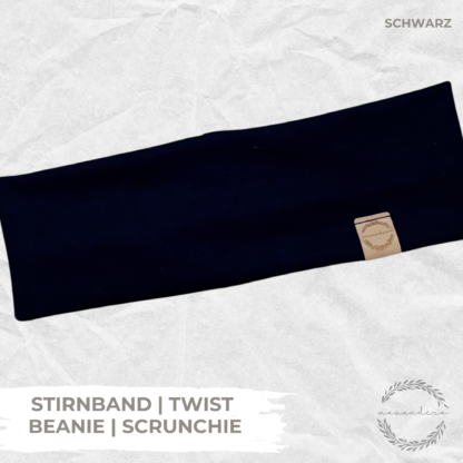 Twist | Stirnband | Beanie | Scrunchie - SCHWARZ